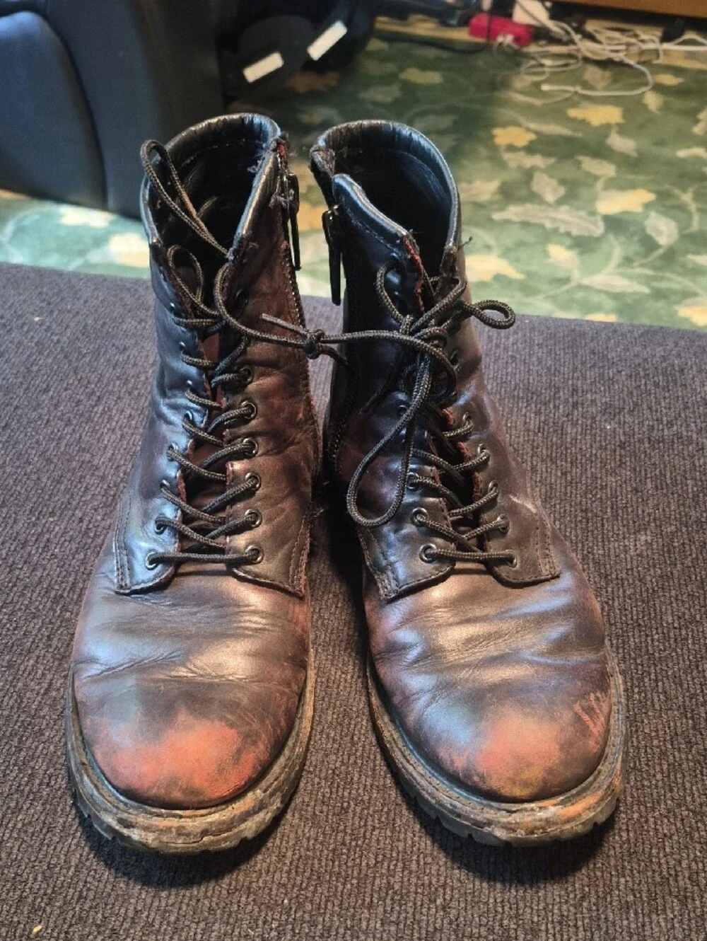 Thursday Boot Company Dark Brown Leather Lace-Up Work Boots